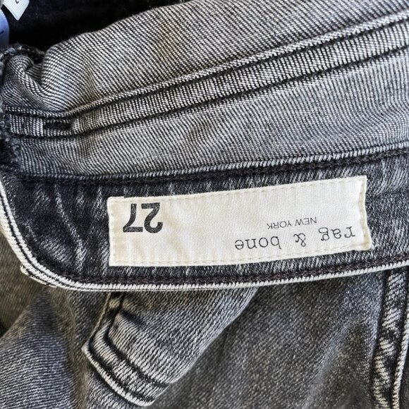 Rag & Bone Black Denim Jeans with Raw Hem Size 27 - Picture 4 of 5